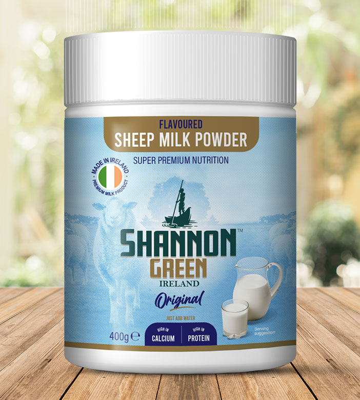 a tub of Shannon Green original flavoured Sheep milk